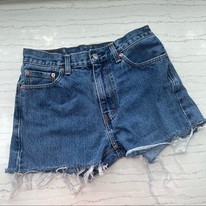 Levi’s 505 Cut Off Denim High Rise Shorts Sz 28/29